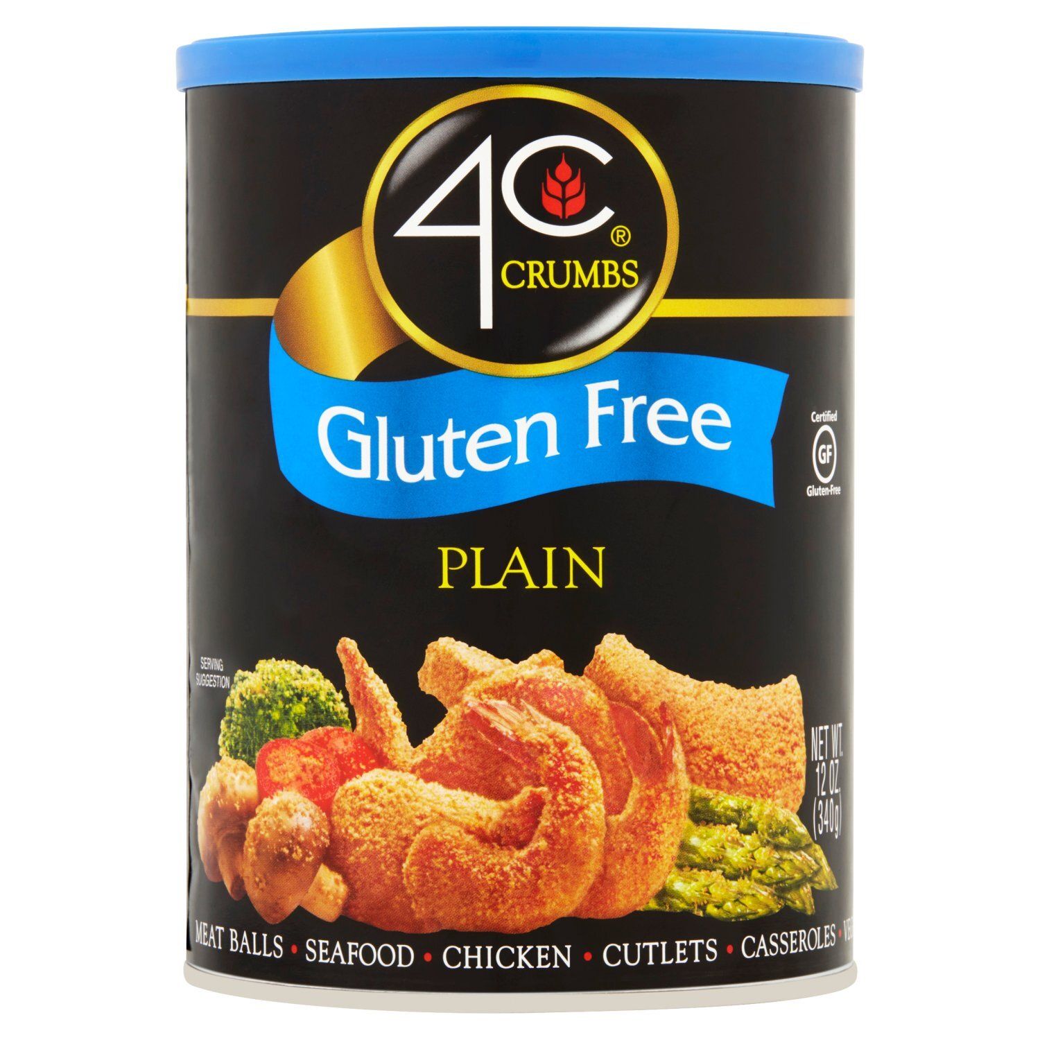 4C Gluten Free Plain Crumbs, 12 oz