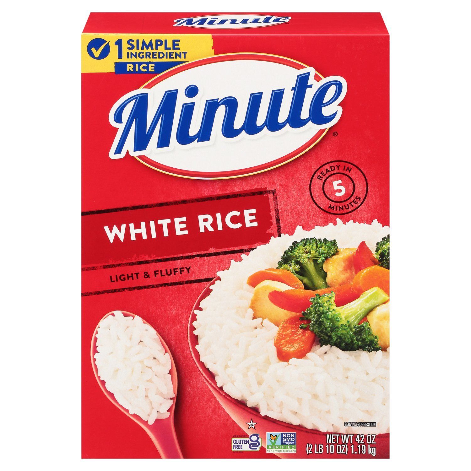 Minute Light &amp; Fluffy White Rice, 42 oz
