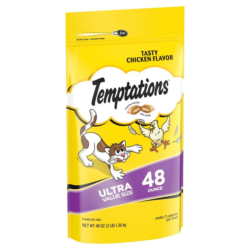 Temptations Tasty Chicken Flavor Treats for Cats Ultra Value Size, 48 oz