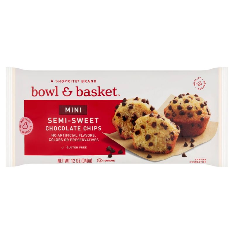 Bowl &amp; Basket Mini Semi-Sweet Chocolate Chips, 12 oz
