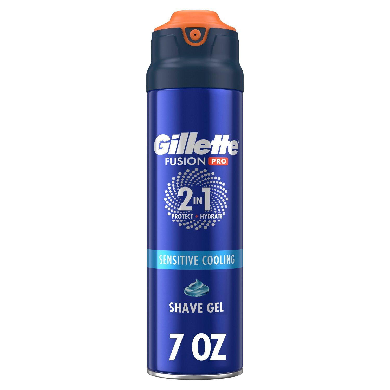Gillette Fusion PRO Eucalyptus &amp; Aloe 2 in 1 Protect + Hydrate Shave Gel, 7 oz