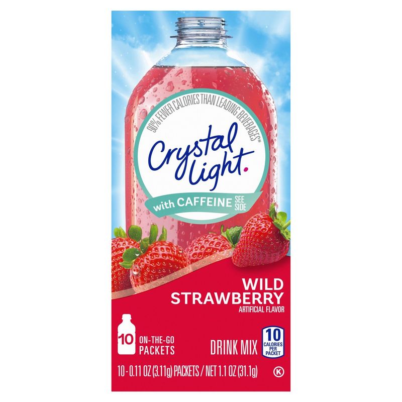 Crystal Light Wild Strawberry Drink Mix, 0.11 oz, 10 count
