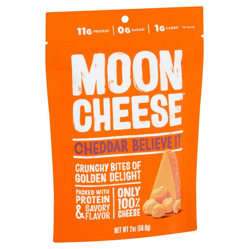 Moon Cheese Cheddar Believe It Bites, 2 oz
