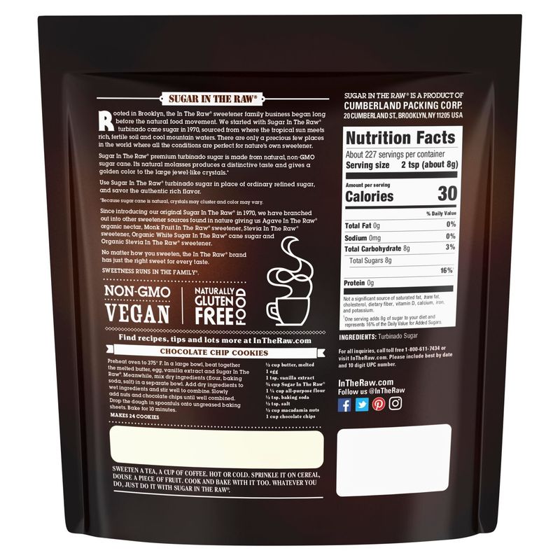 Sugar in the Raw Turbinado Cane Sugar, 64 oz
