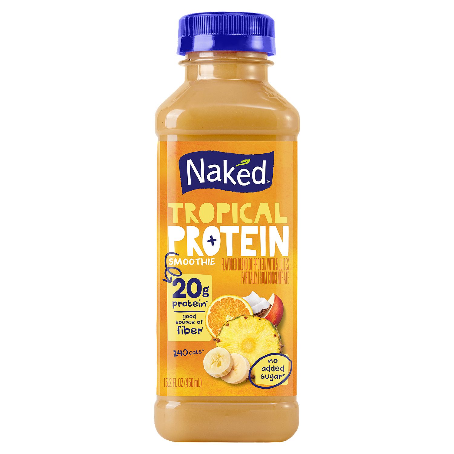 Naked Tropical Protein Smoothie, 15.2 fl oz