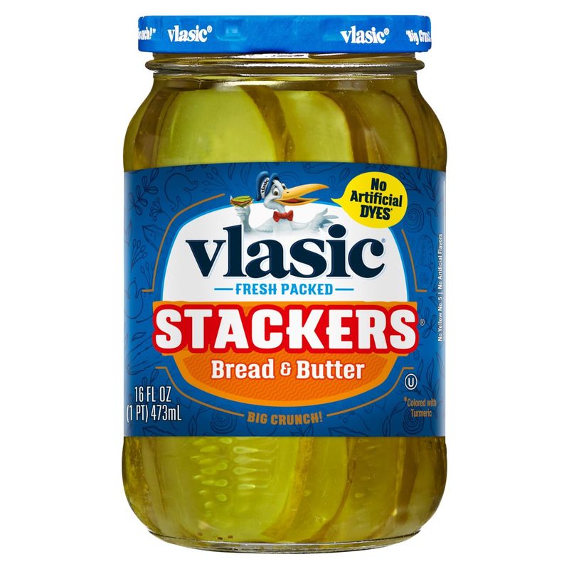 Vlasic Stackers Bread &amp; Butter Pickles, 16 fl oz