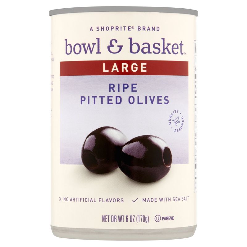 Bowl &amp; Basket Large Ripe Pitted Olives, 6 oz