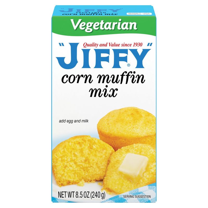 JIFFY Vegetarian Corn Muffin Mix, 8.5 oz