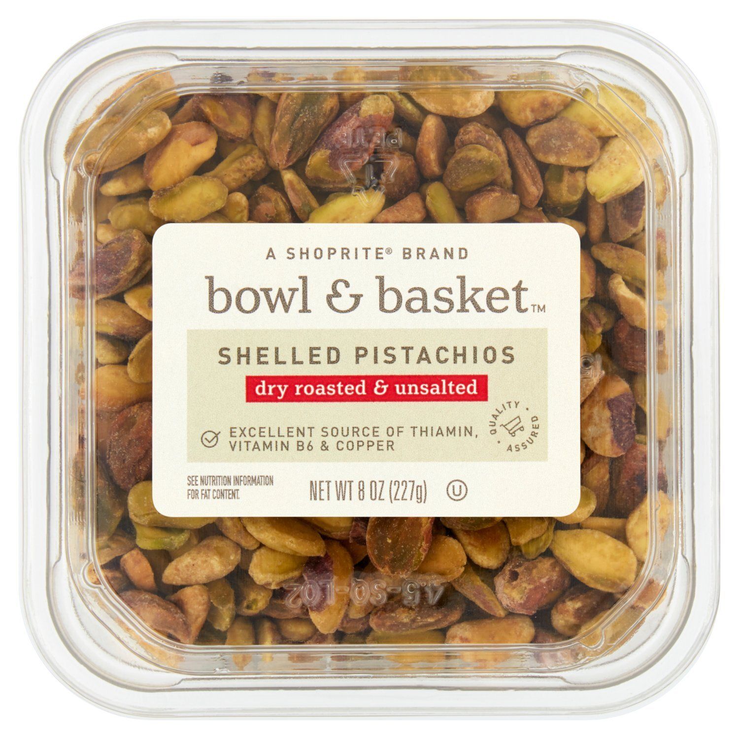 Bowl &amp; Basket Dry Roasted &amp; Unsalted Shelled Pistachios, 8 oz