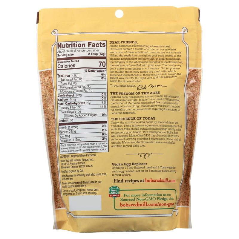 Bob's Red Mill Organic Brown Flaxseed Meal, 16 oz