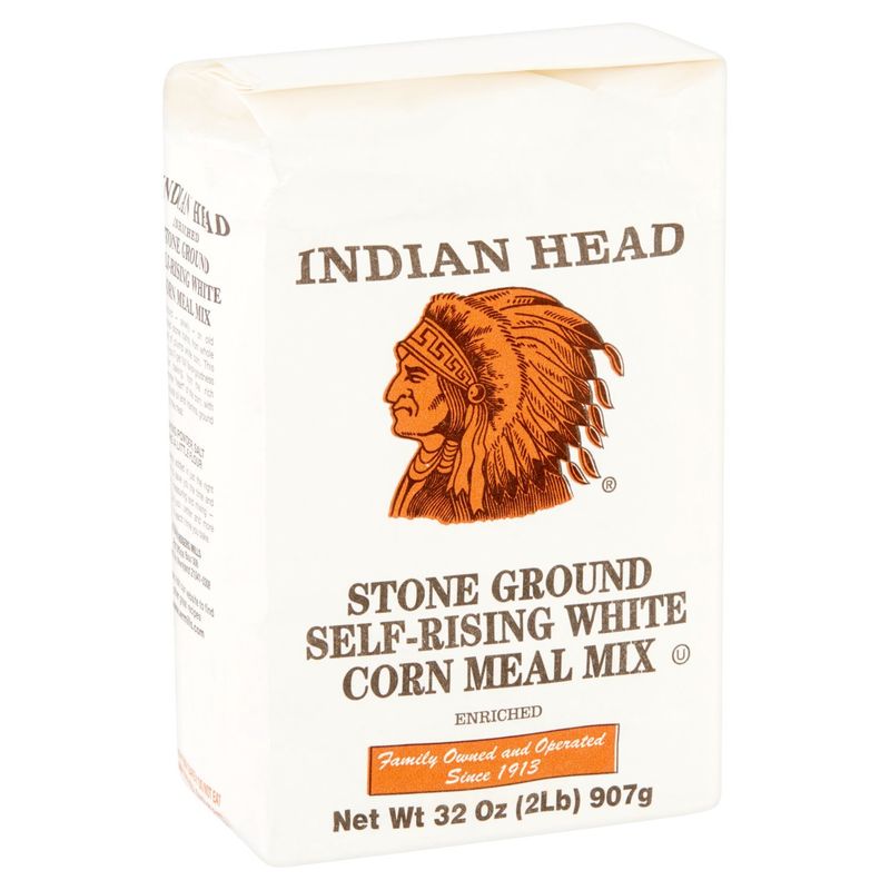 Indian Head Enriched Stone Ground Self-Rising White Corn Meal Mix, 32 oz
