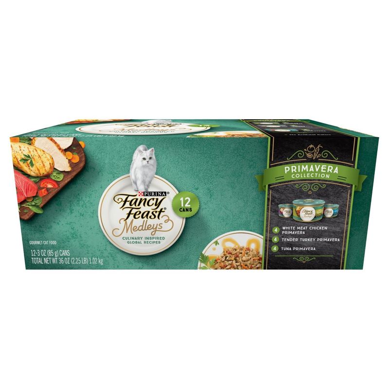 Purina Fancy Feast Medleys Primavera Collection Gourmet Cat Food, 3 oz, 12 count