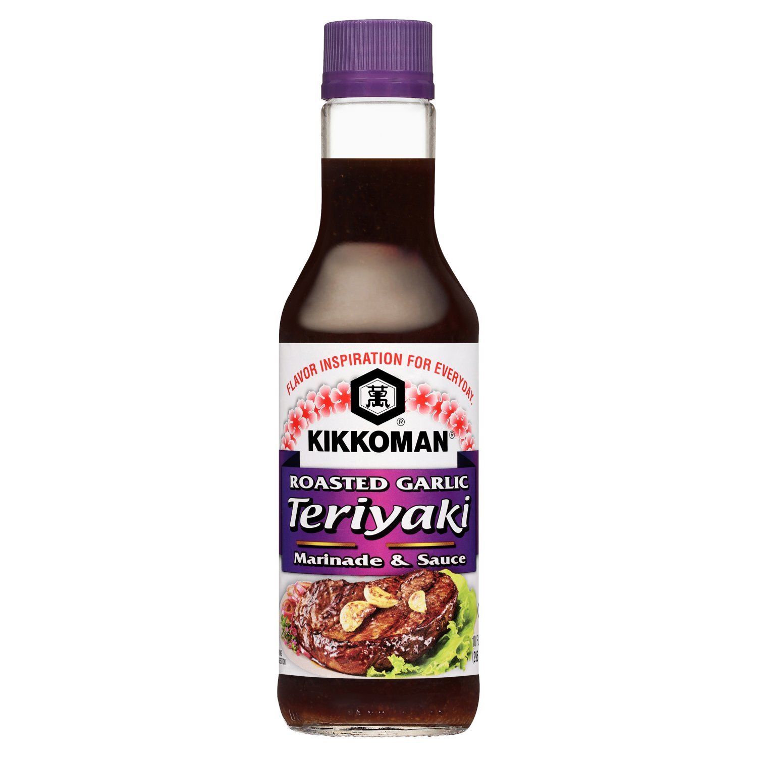 Kikkoman Roasted Garlic Teriyaki Marinade &amp; Sauce, 10 fl oz