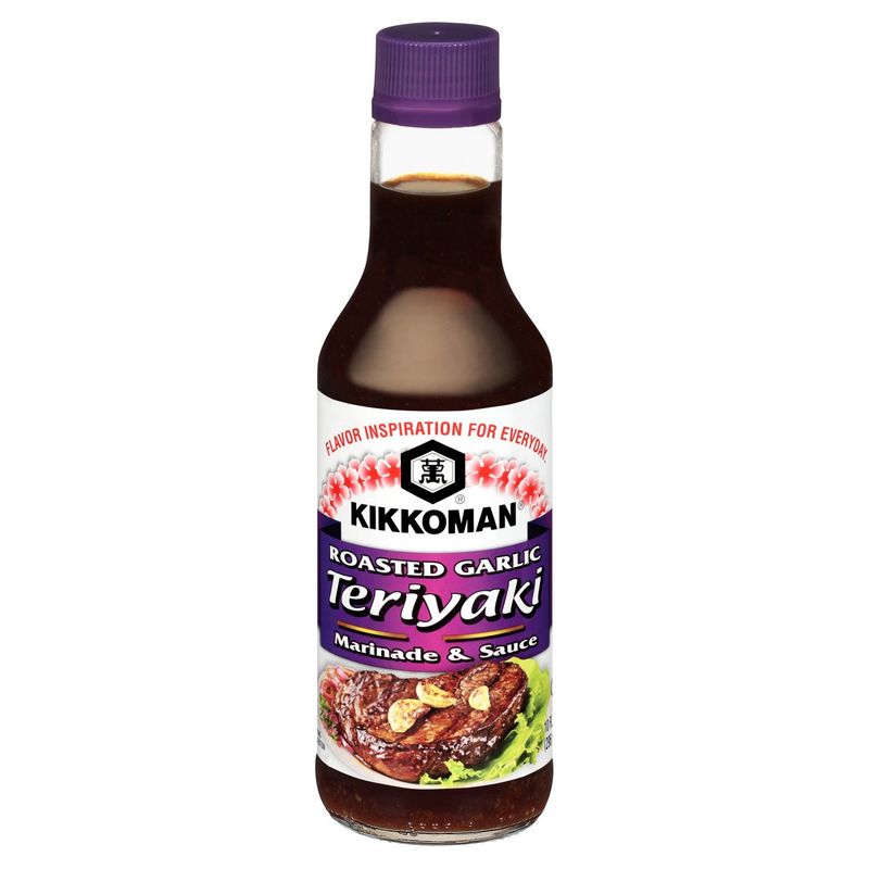 Kikkoman Roasted Garlic Teriyaki Marinade &amp; Sauce, 10 fl oz