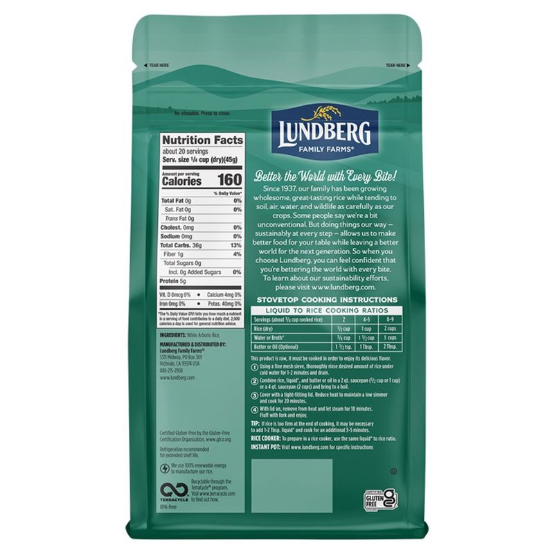 Lundberg Family Farms 2LB WHITE ARBORIO RICE