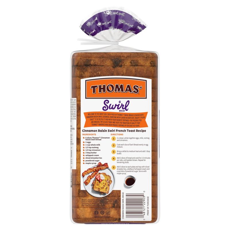 Thomas' Cinnamon Raisin Swirl Bread, 1 lb