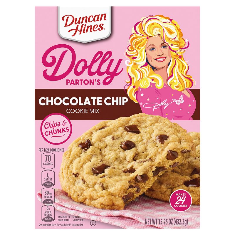 Duncan Hines Dolly Parton's Chocolate Chip Cookie Mix, 15.25 oz