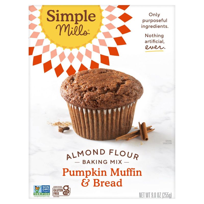 Simple Mills Almond Flour Pumpkin Muffin &amp; Bread Baking Mix, 9.0 oz