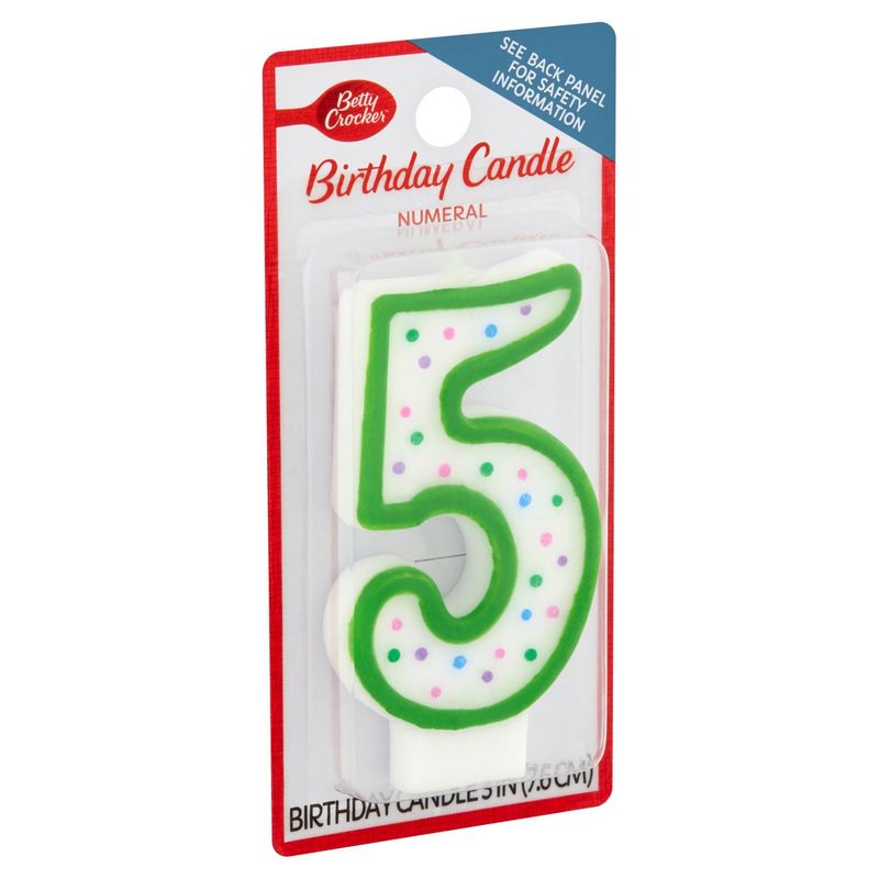 Betty Crocker Numeral 5 Birthday Candle