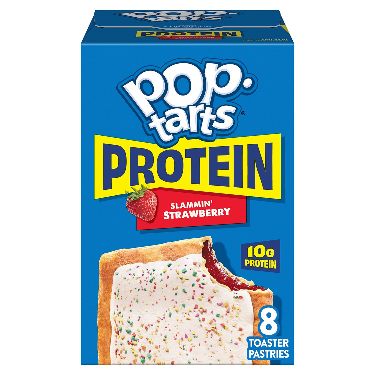Pop-Tarts Protein Slammin' Strawberry Toaster Pastries, 8 count, 14.3 oz