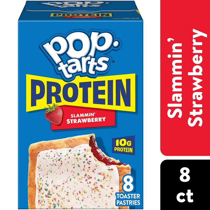Pop-Tarts Protein Slammin' Strawberry Toaster Pastries, 8 count, 14.3 oz