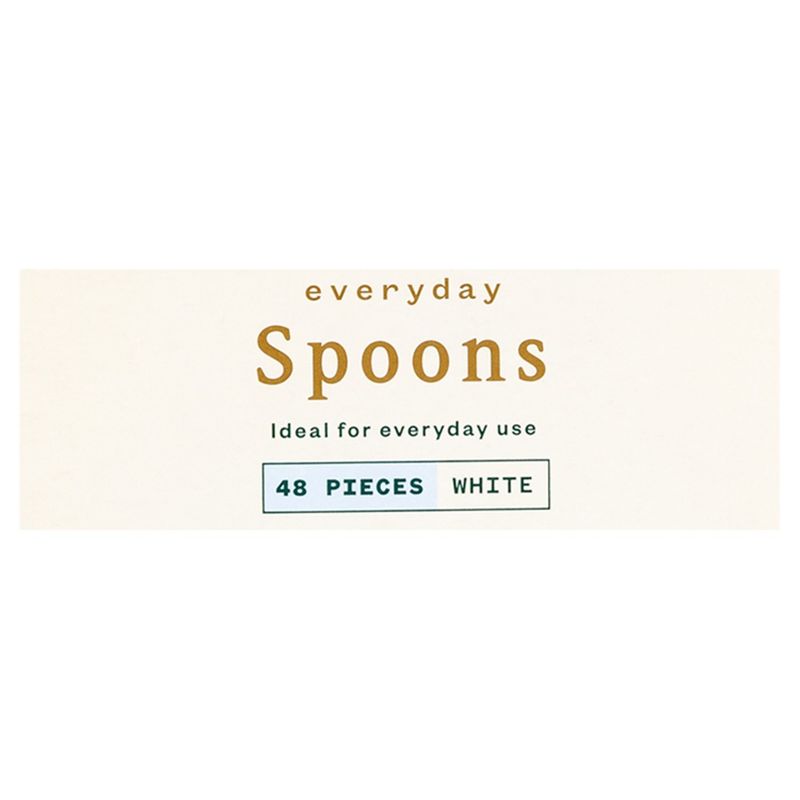 Paperbird White Everyday Spoons, 48 count