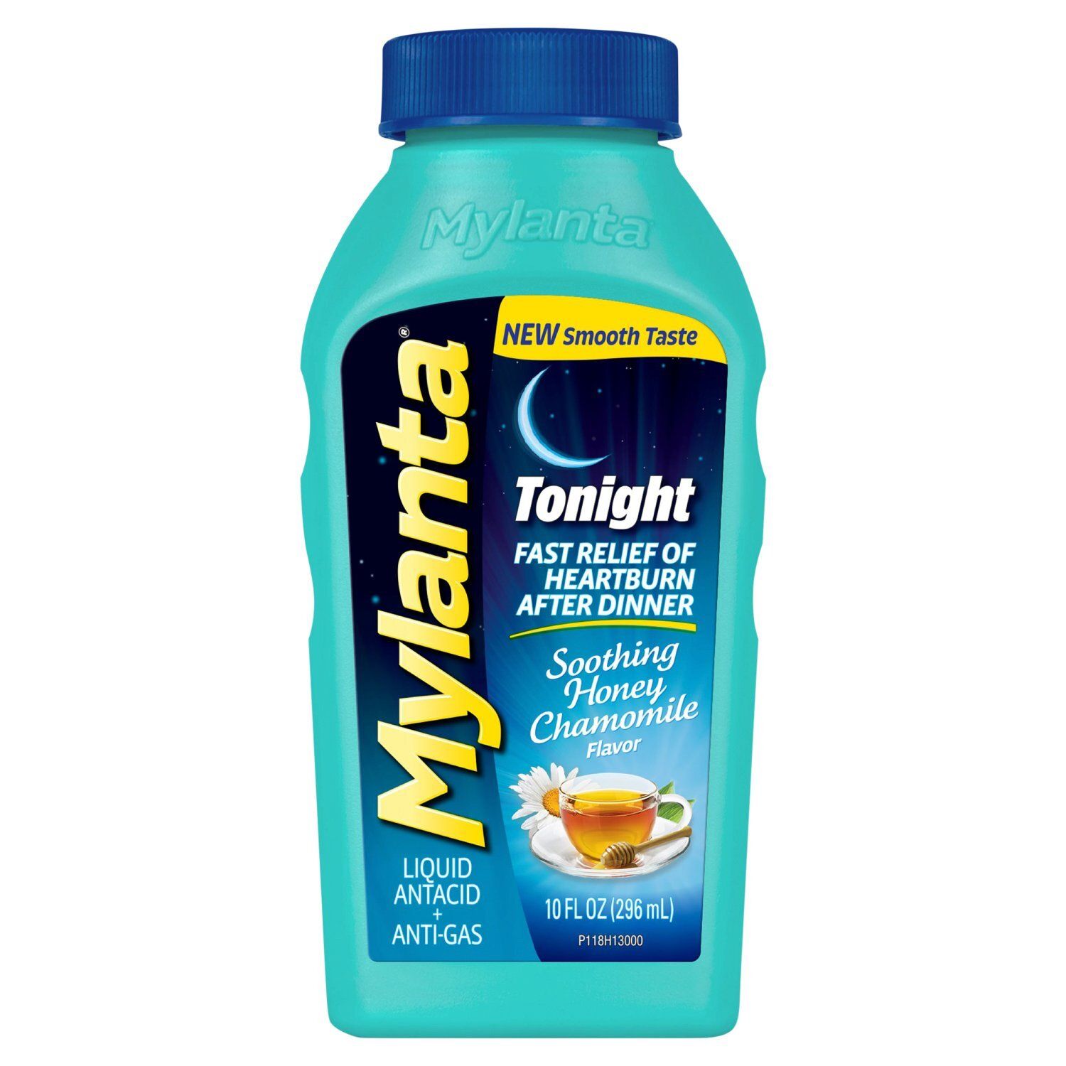 Mylanta Tonight Soothing Honey Chamomile Flavor Antacid + Anti-Gas Liquid, 10 fl oz