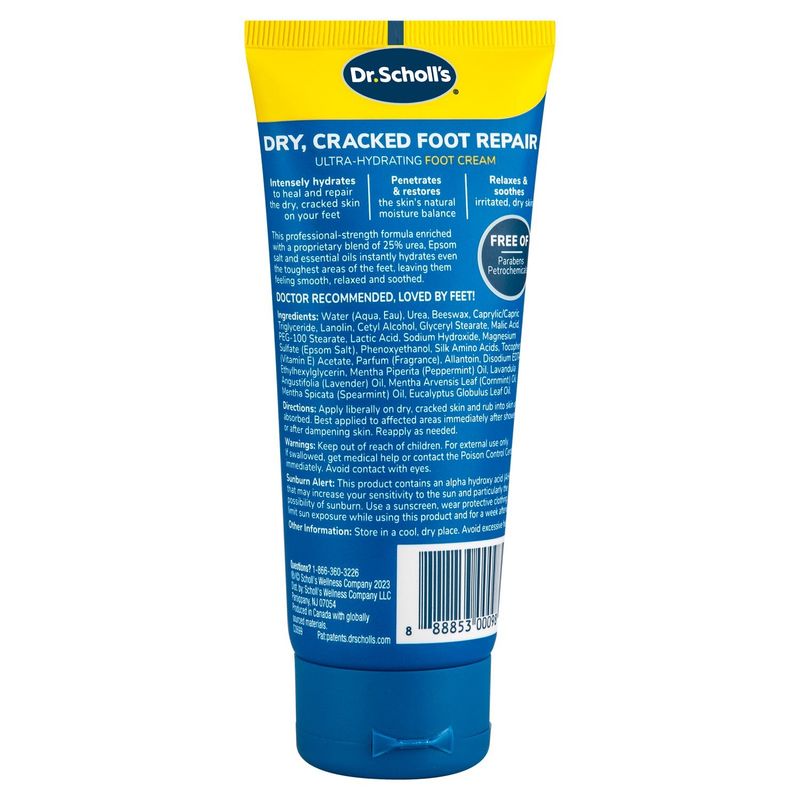 Dr. Scholl's Dry, Cracked Foot Repair Ultra-Hydrating Foot Cream, 3.5 oz