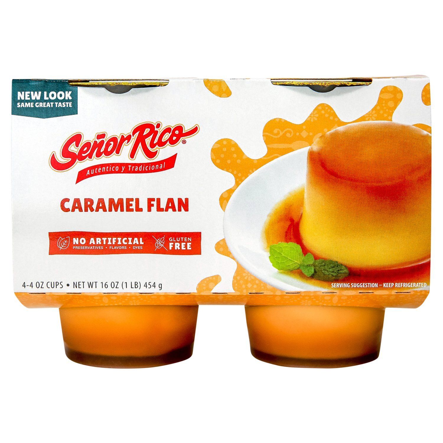 Señor Rico Caramel Flan, 4 oz, 4 count