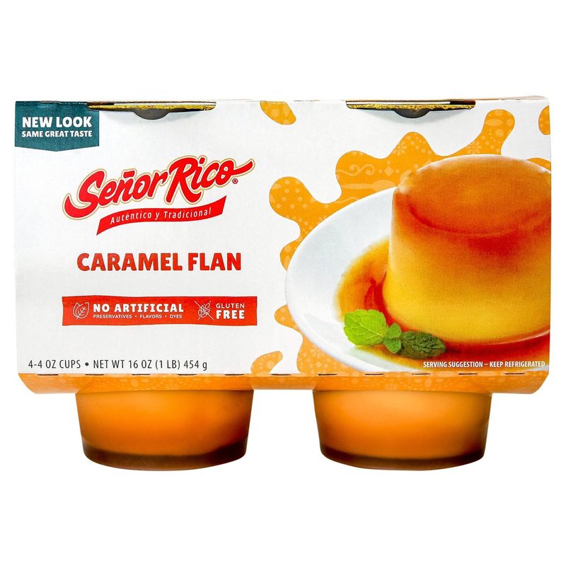 Señor Rico Caramel Flan, 4 oz, 4 count