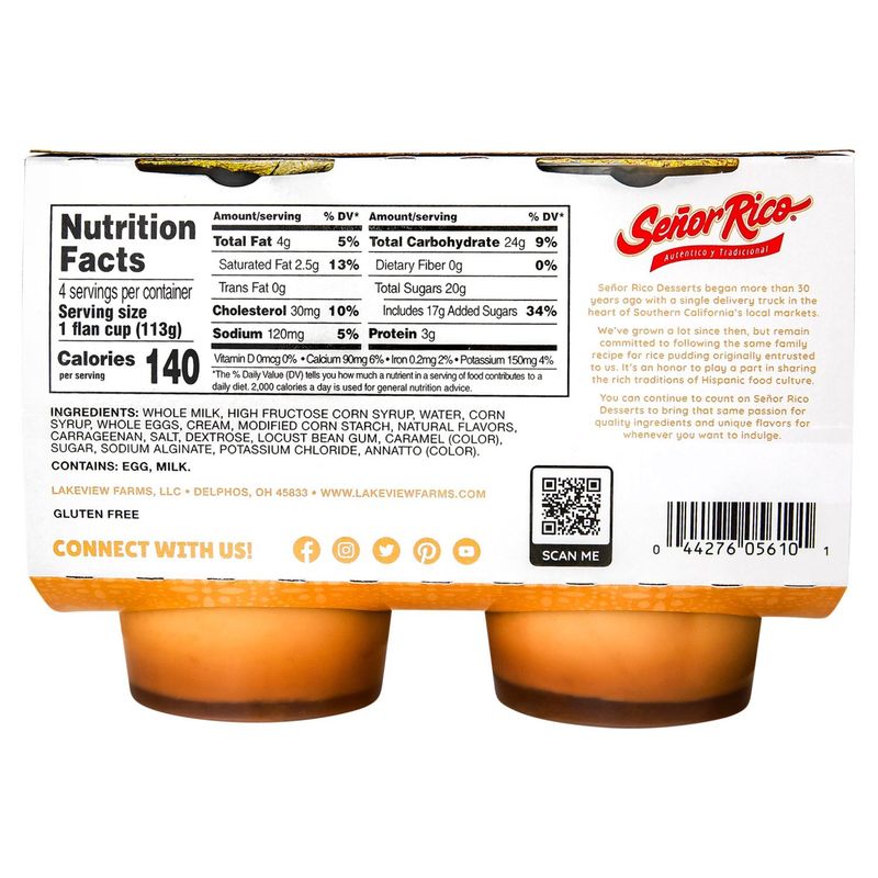 Señor Rico Caramel Flan, 4 oz, 4 count