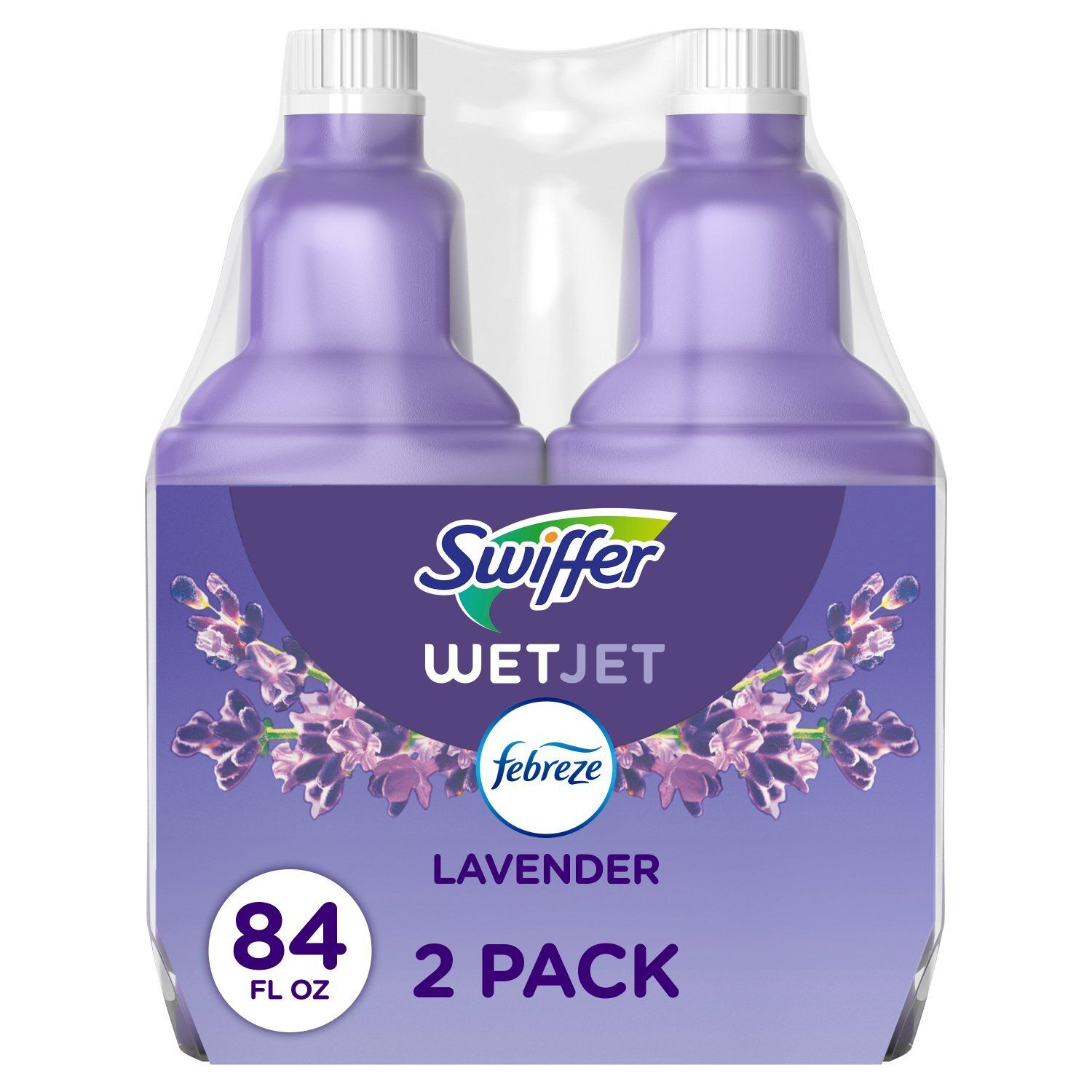 Swiffer WetJet Spray Mop Multi-Purpose and Hardwood Liquid Floor Cleaner Refill, Assembled in the U