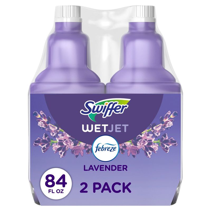 Swiffer WetJet Spray Mop Multi-Purpose and Hardwood Liquid Floor Cleaner Refill, Assembled in the U