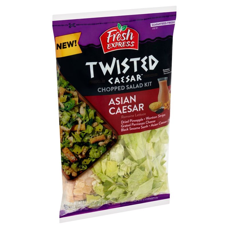 Fresh Express Twisted Caesar Asian Caesar Chopped Salad Kit, 9.6 oz