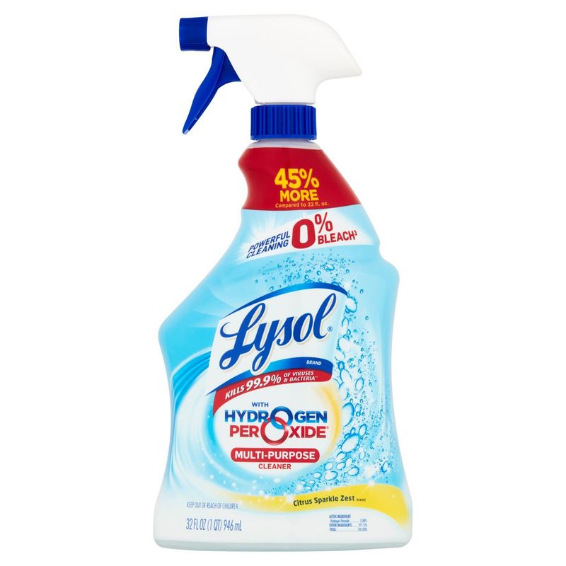 Lysol All Purpose Cleaner with Hydrogen Peroxide, Citrus Sparkle Zest Scent, 32 oz