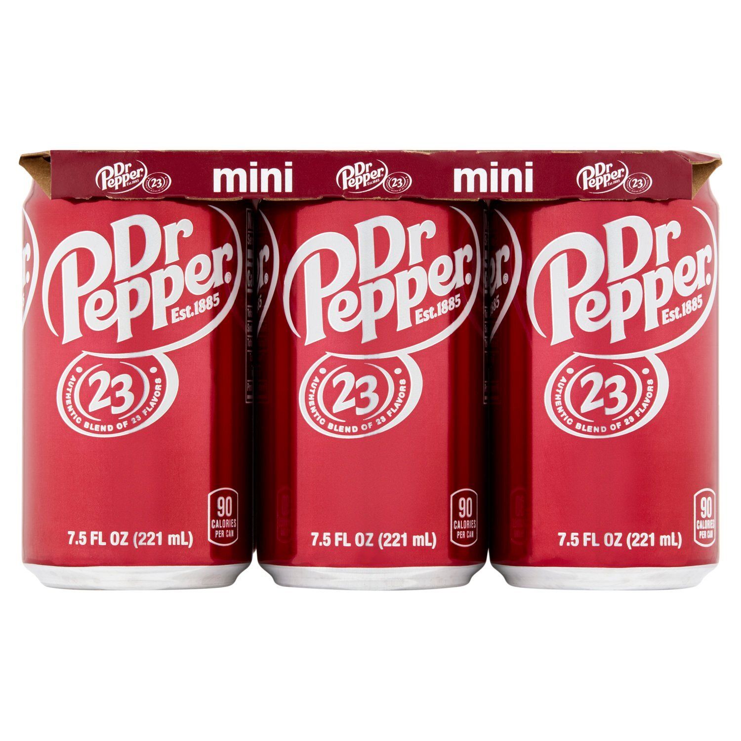 Dr Pepper Mini Soda, 7.5 fl oz, 6 count