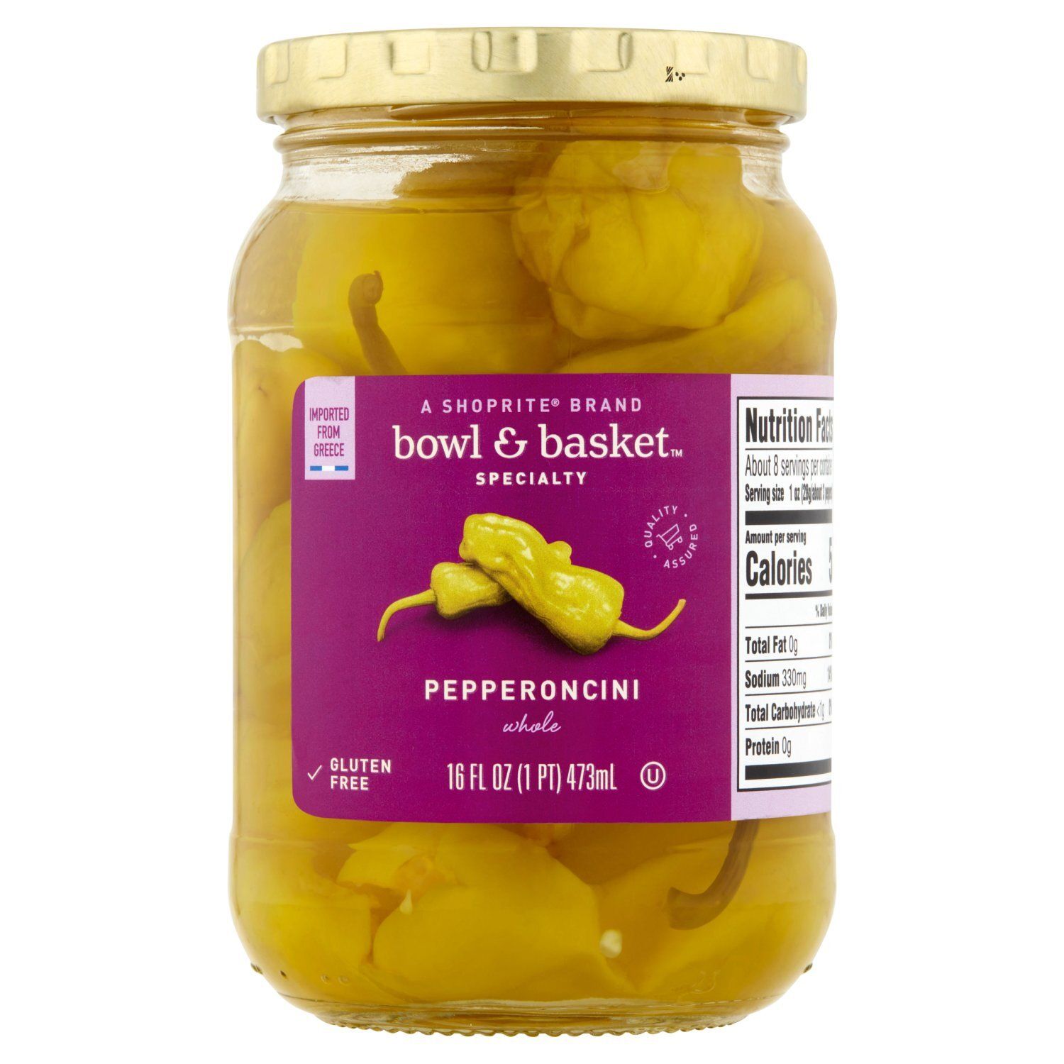 Bowl &amp; Basket Specialty Whole Pepperoncini, 16 fl oz