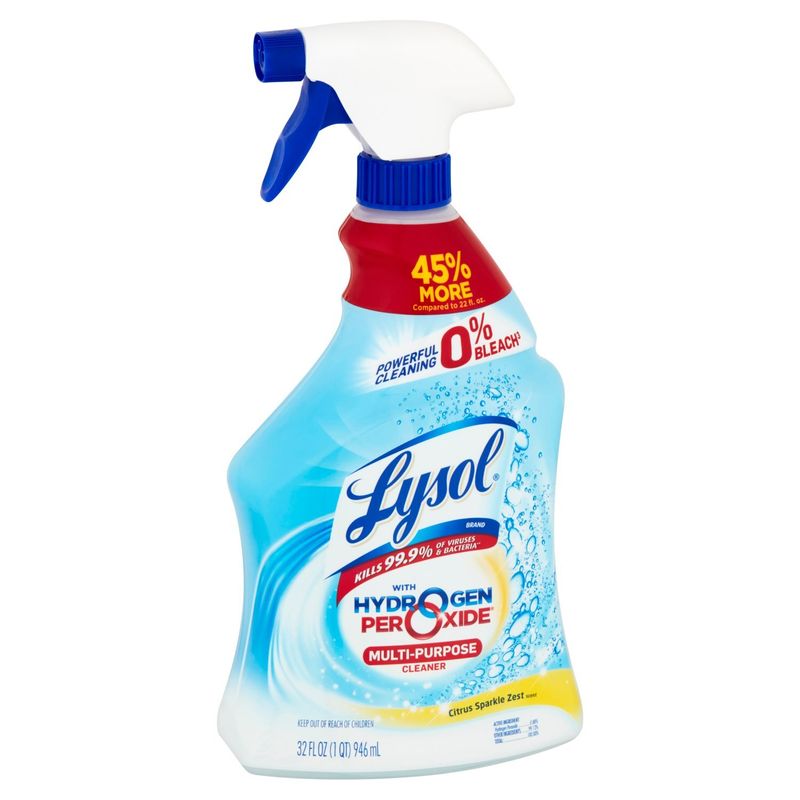 Lysol All Purpose Cleaner with Hydrogen Peroxide, Citrus Sparkle Zest Scent, 32 oz