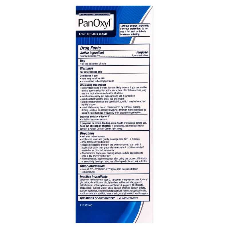 Panoxyl Acne Creamy Wash, 6 oz