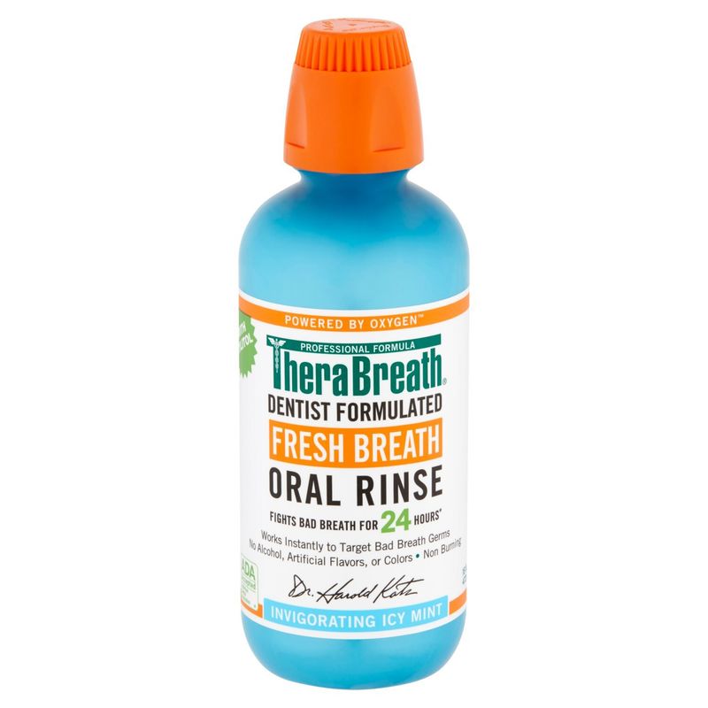 TheraBreath Invigorating Icy Mint Fresh Breath Oral Rinse, 16 fl oz