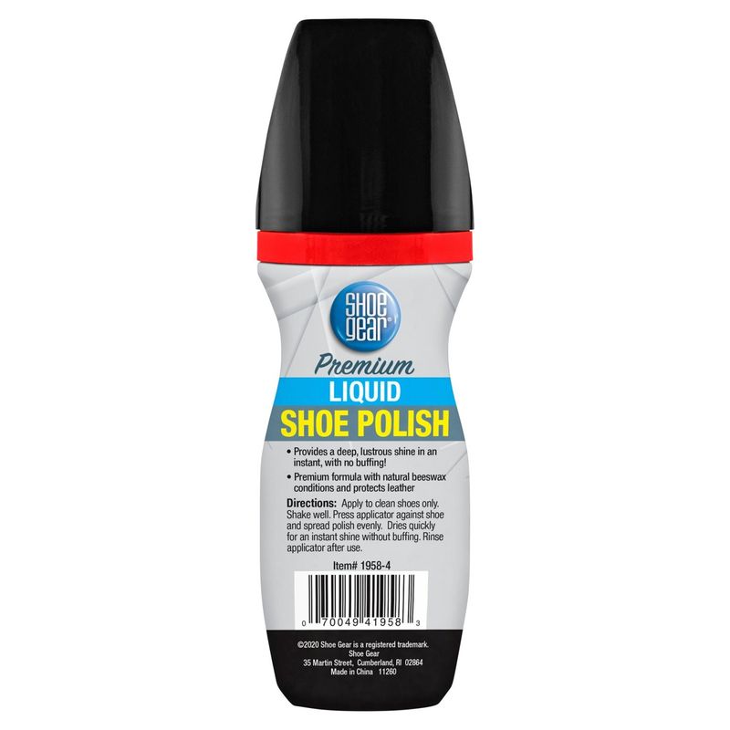 Shoe Gear Premium Liquid Black Shoe Polish, 2.5 fl oz