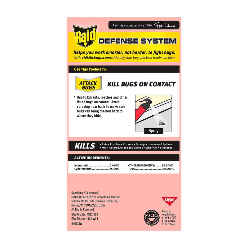 Raid Ant &amp; Roach 26, Aerosol Bug Spray Kills on Contact, Outdoor Fresh Scent, 17.5 oz