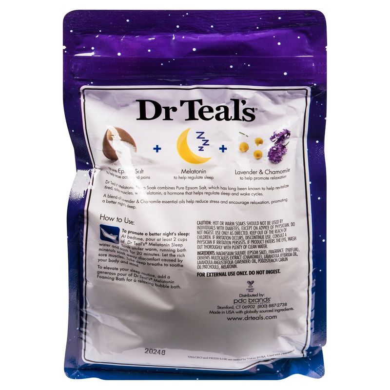 Dr Teal's Pure Epsom Salt Melatonin Sleep Soak, 3 lbs