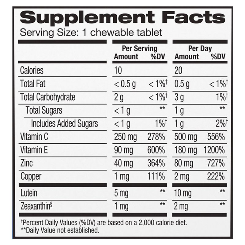 Bausch + Lomb PreserVision AREDS 2 Mixed Berry Flavor Eye Vitamin and Mineral Supplement, 70 count