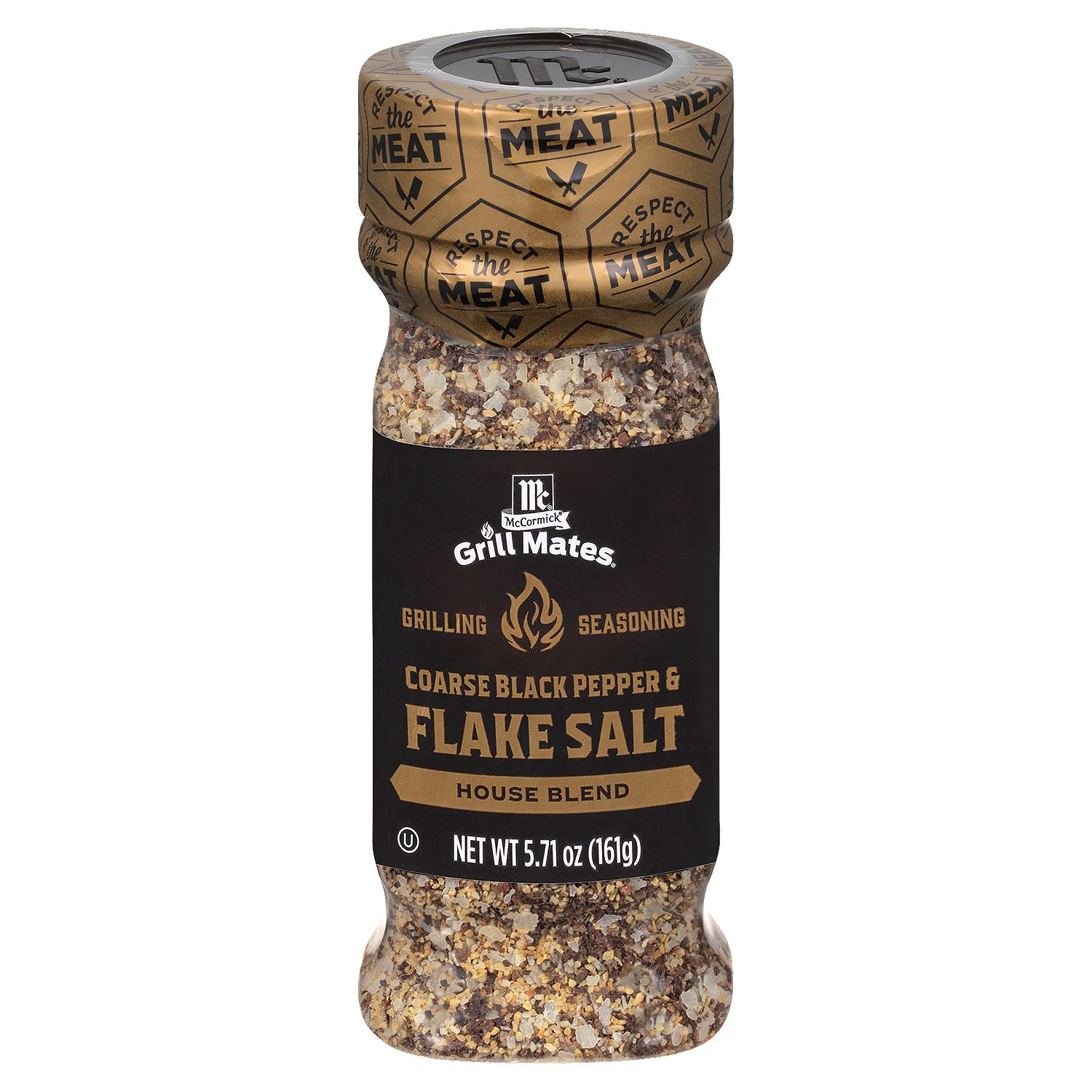 McCormick Grill Mates Coarse Black Pepper &amp; Flake Salt Seasoning, 5.71 oz