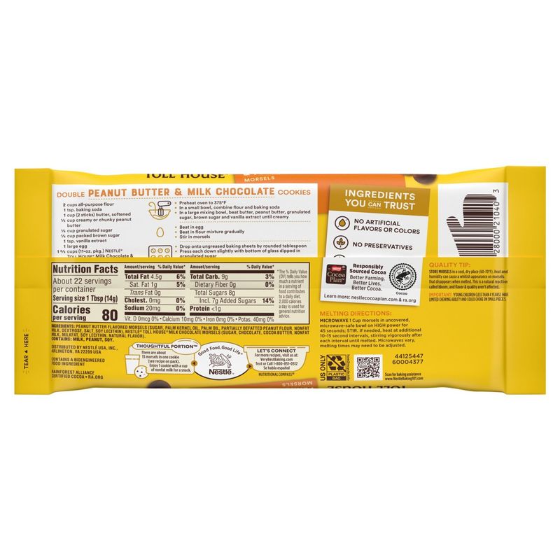 Toll House Milk Chocolate &amp; Peanut Butter Flavored Morsels, 11 oz