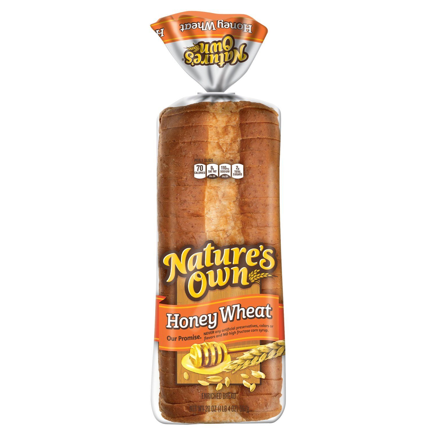 Nature's Own Honey Wheat Enriched Bread, 20 oz
