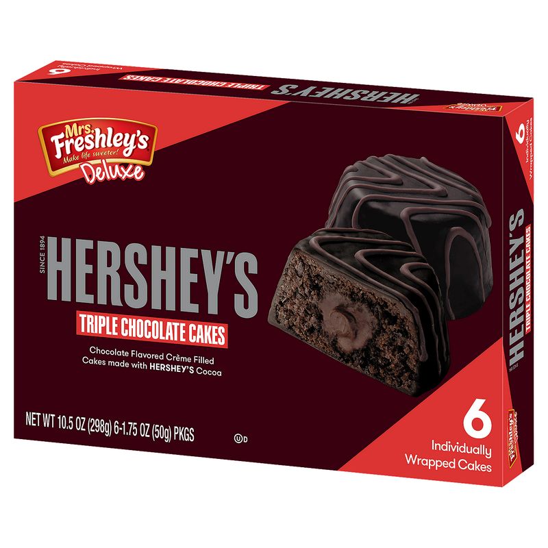 Mrs. Freshley's Hershey's Triple Chocolate Cakes, 1.75 oz, 6 count