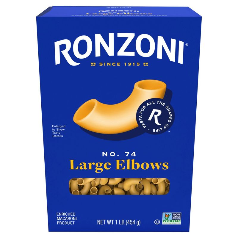 Ronzoni Large Elbows No. 74 Pasta, 1 lb