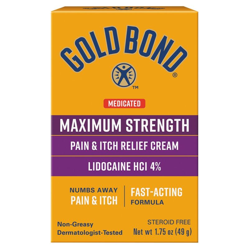 Gold Bond Medicated Maximum Strength Pain &amp; Itch Relief Cream, 1.75 oz
